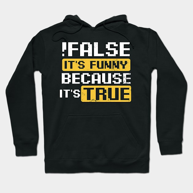 Computer Programming Shirt | It's Funny False True Gift Hoodie by Gawkclothing